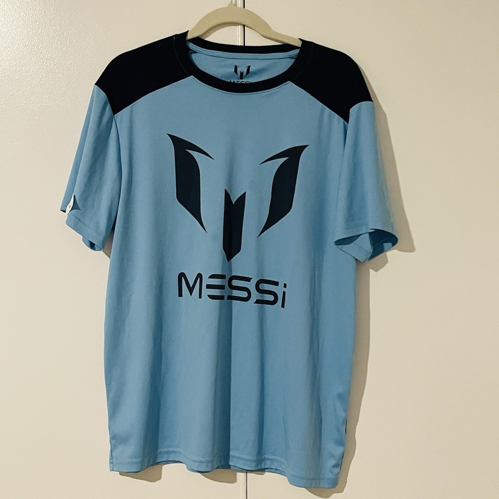 Messi Football Soccer Jersey Shirt Men's Large L  Blue #10